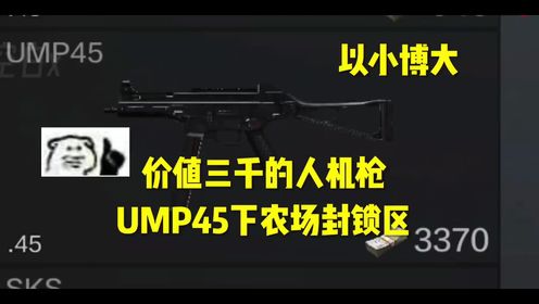 暗区突围:价值3000的人机枪,UMP45下农场封锁区,小赚27万_高清1080P在线观看平台_腾讯视频