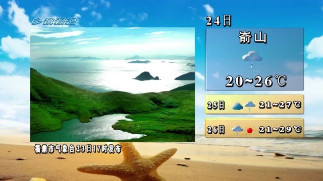 26日,福鼎最高气温将达30℃以上