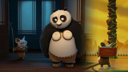 功夫熊猫1的搞笑名场面：第一部真的百看不厌，师傅看神龙秘籍！