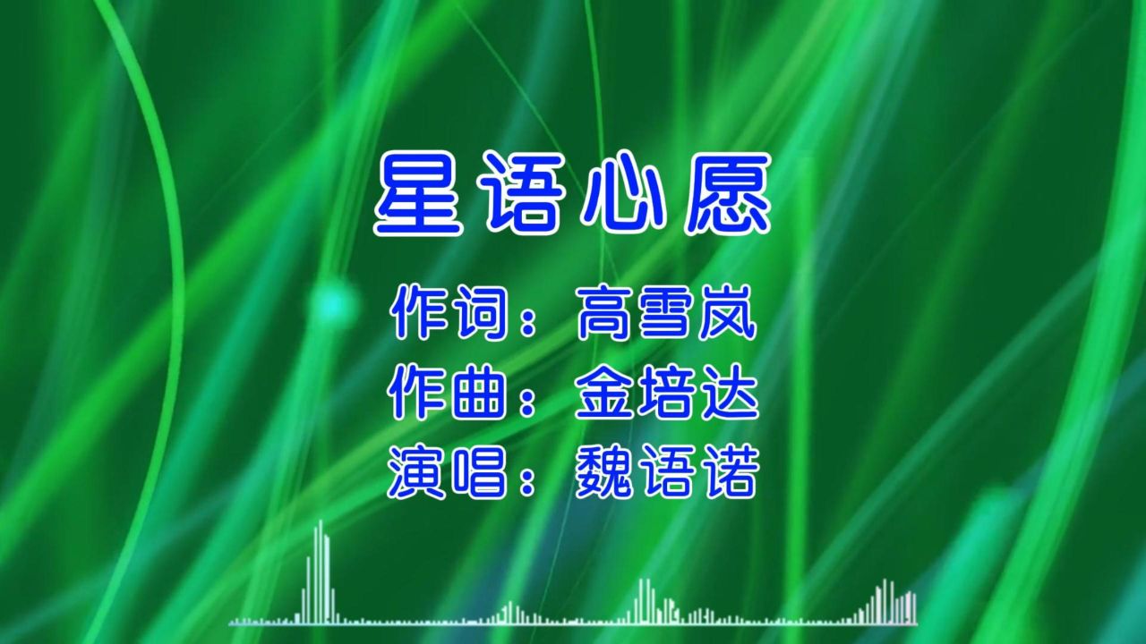 经典歌曲 第26集《星语心愿》魏语诺