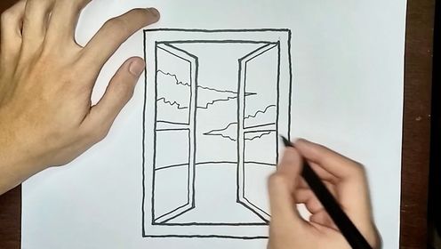 窗户怎么画？立体窗户简笔画视频教程来啦，不会画窗户的可以来看看_高清1080P在线观看平台_腾讯视频