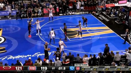 《NBA全场集锦》NBA本季最戏剧时刻！斯波没暂停喊暂停 吃T送活塞一罚一掷绝杀自己