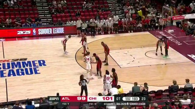 NBA夏季联赛：老鹰vs公牛加时赛中文解说回放