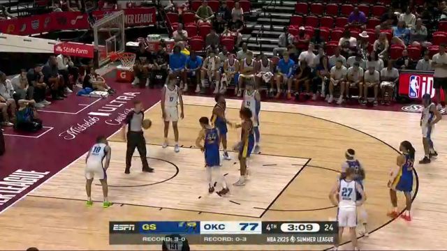 NBA夏季联赛：勇士vs雷霆第4节英文原声回放