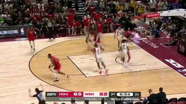 NBA夏季联赛：火箭vs奇才第3节英文原声回放