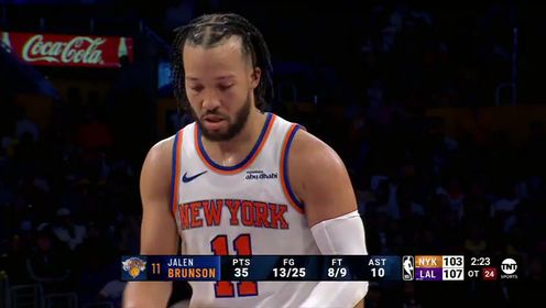 《洛杉矶湖人》NBA常规赛：尼克斯vs湖人加时赛中文解说回放