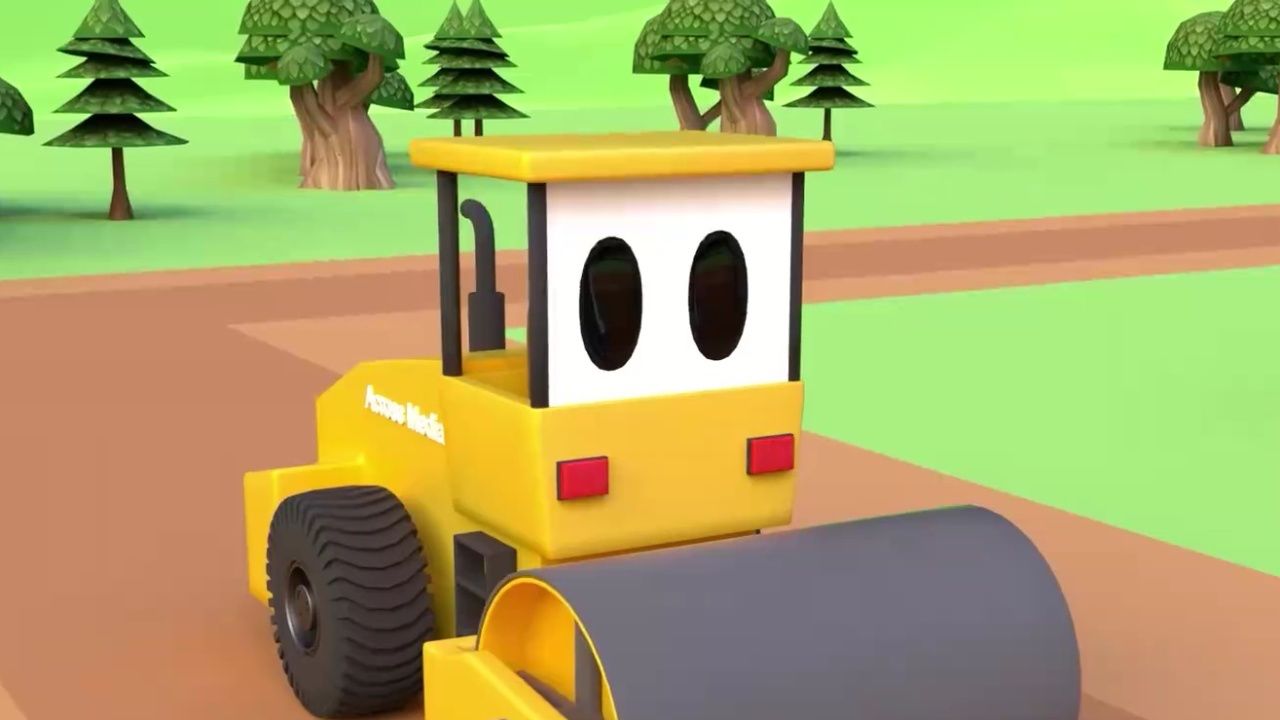 工程车好伙伴建造坚固的大桥