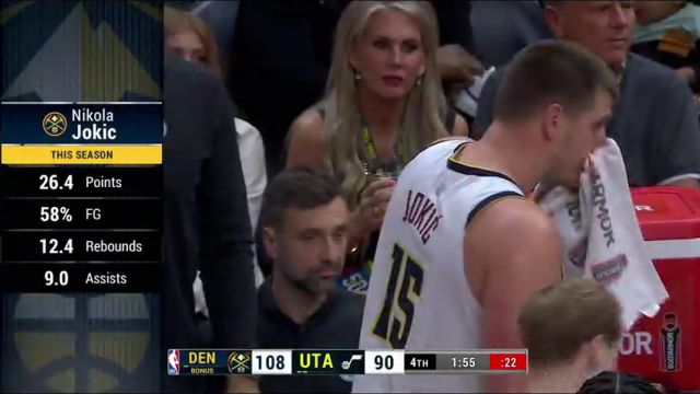 NBA常规赛：掘金vs爵士第4节中文解说回放