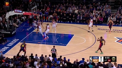 《NBA全场集锦》波杰姆斯基眼观六路送妙传 库里接球上篮2+1一气呵成