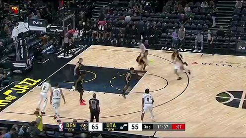 《NBA全场集锦》NBA常规赛：掘金vs爵士第3节英文原声回放