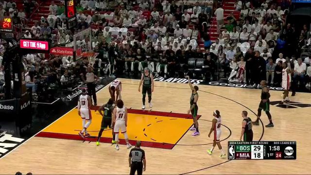 NBA季后赛：凯尔特人vs热火第1节中文解说回放