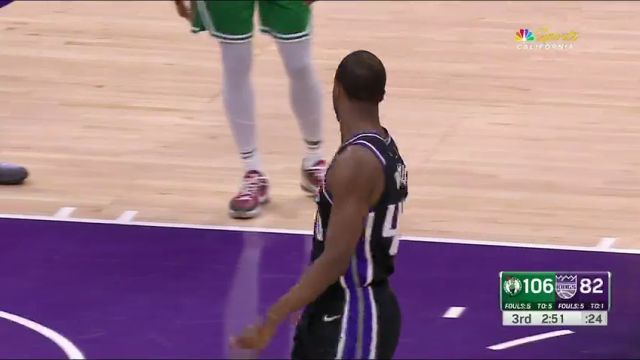 NBA常规赛：凯尔特人vs国王第3节中文解说回放