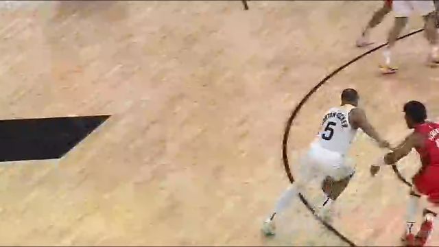 NBA常规赛：开拓者vs爵士第4节英文原声回放