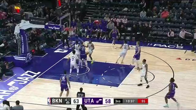 篮网vs爵士第3节英文原声回放