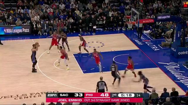 国王vs76人第2节中文解说回放