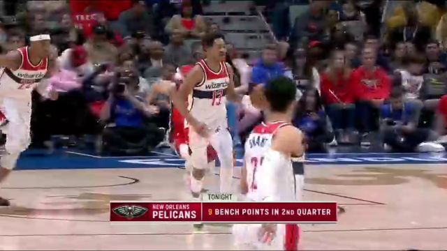 奇才vs鹈鹕第2节英文原声回放