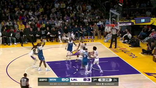 《洛杉矶湖人》【回放】NBA常规赛：森林狼vs湖人第3节中文解说回放