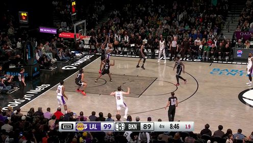 布鲁克林篮网_NBA常规赛：湖人116-104篮网_埋伏禁区强势发难里夫斯助飞八村垒空接扣篮_高清