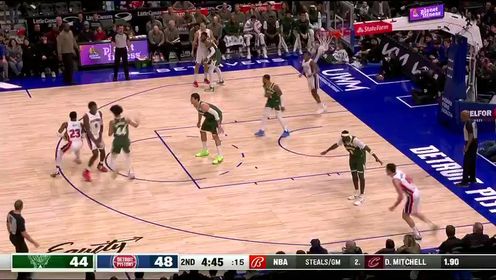 《NBA全场集锦》【回放】雄鹿vs活塞第2节英文原声回放