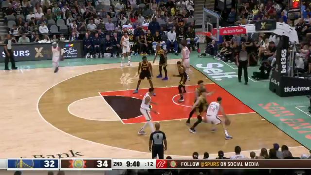  NBA常规赛：勇士vs马刺英文原声全场回放