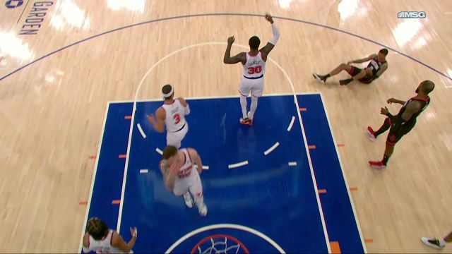 兰德尔vs火箭集锦 惊艳表现砍下全场最高31分