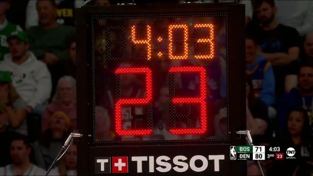 NBA常规赛：凯尔特人vs掘金第3节英文原声回放
