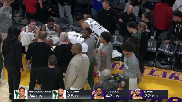 雄鹿vs湖人英文原声全场回放