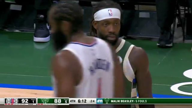 NBA常规赛：快船vs雄鹿第4节英文原声回放