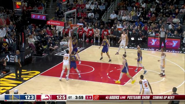 勇士134-141老鹰 库里空砍60分老鹰鏖战加时赛主场击败勇士