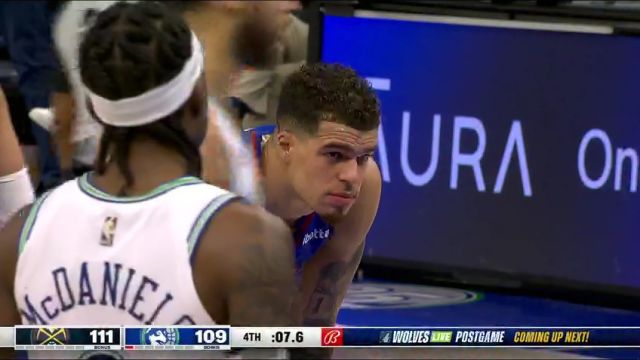 NBA常规赛：掘金vs森林狼第4节英文原声回放