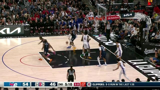 哈里斯vs快船集锦 轻取24分开局独得7分奠定基调