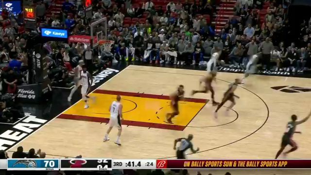 NBA常规赛：魔术vs热火第3节英文原声回放