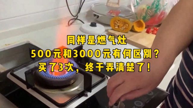 同样是燃气灶,500元和3000元有何区别?买了3次,终于弄清楚了!