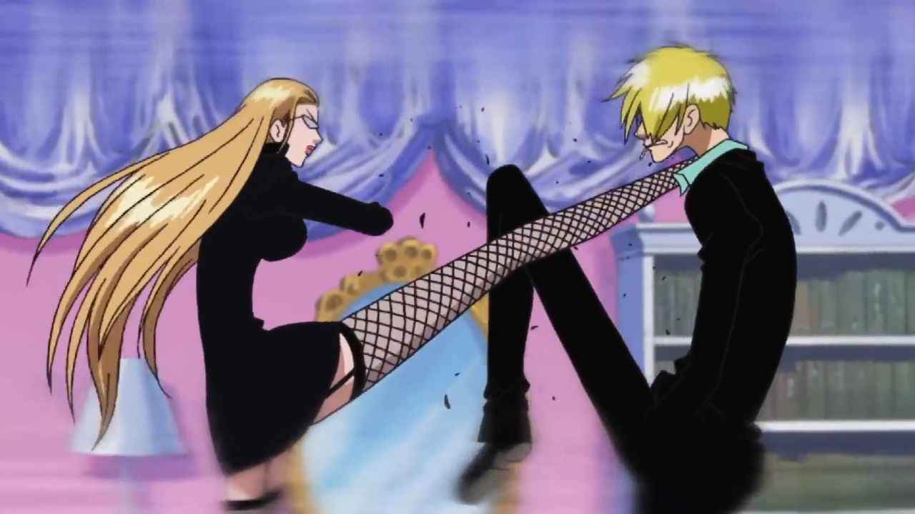 黑足vs卡莉法,山治守住了骑士道,下一秒后悔了