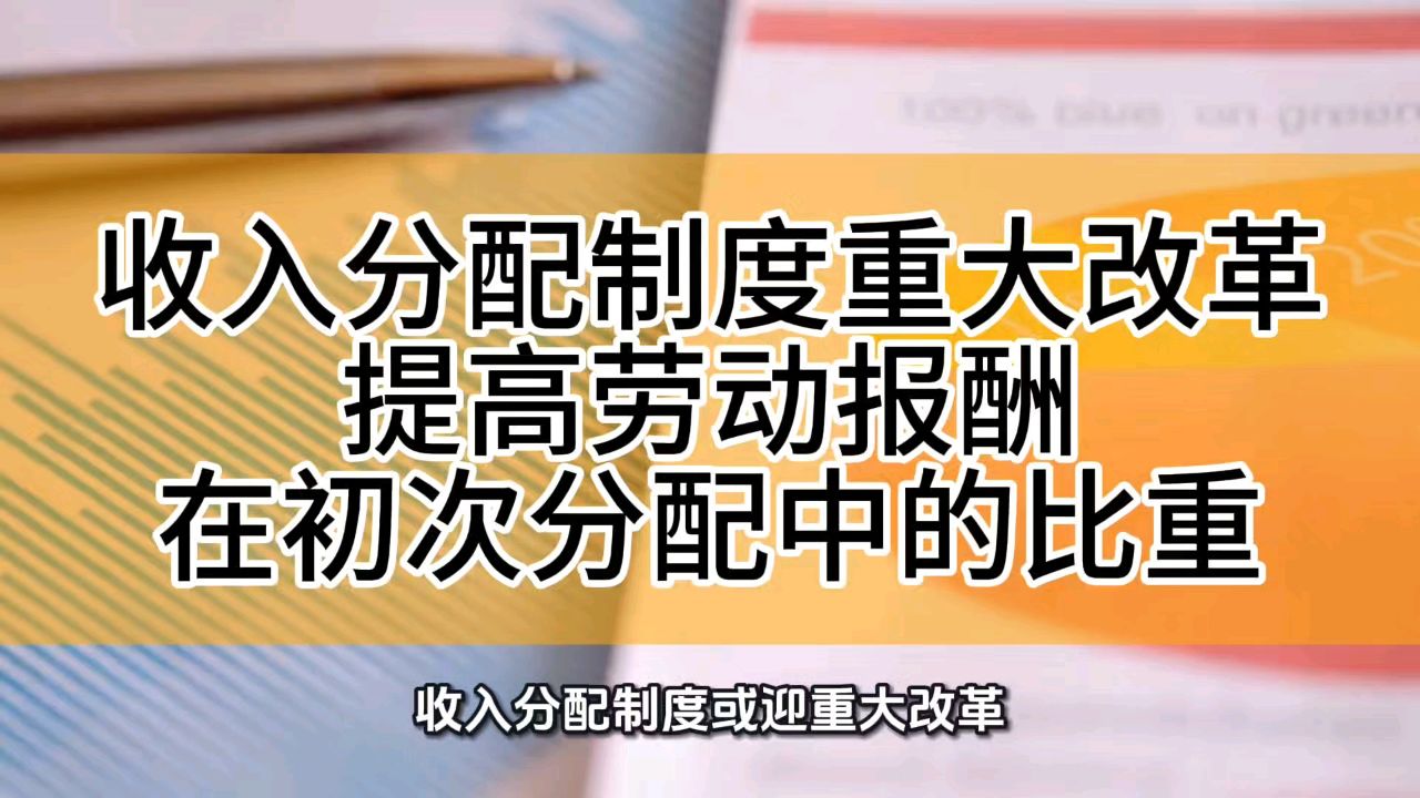收入分配制度重大改革,提高劳动报酬在初次分配中的比重_高清1080P在线观看平台_腾讯视频