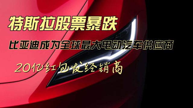 特斯拉股票暴跌 比亚迪成全球最大电动汽车供应商 20亿红包发经销商