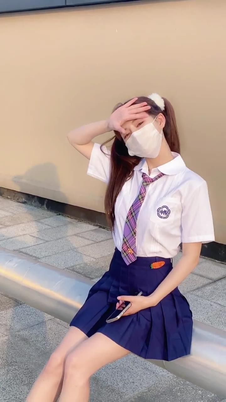 双马尾弹力摇#jk制服