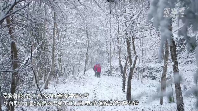 江西抚州:迎风战雪 保电温暖万家