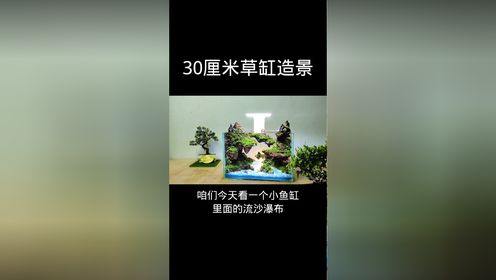 30厘米鱼缸,流沙瀑布制作,草缸造景其实就这么简单02