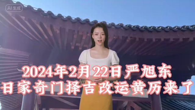 武汉风水大师严旭东2024年2月22日严旭东日家奇门择吉改运黄历来了