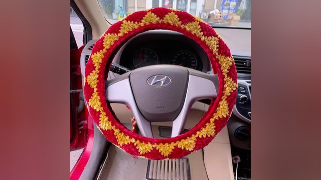 软软线方向盘套#爱生活爱编织 #做手工我是认真的 #手工diy毛线编织