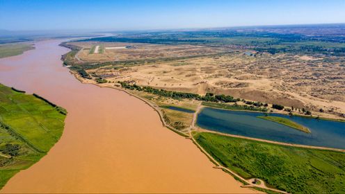 银川黄沙古渡,黄河和沙漠相遇的地方,欣赏穿越千年的自然风光.