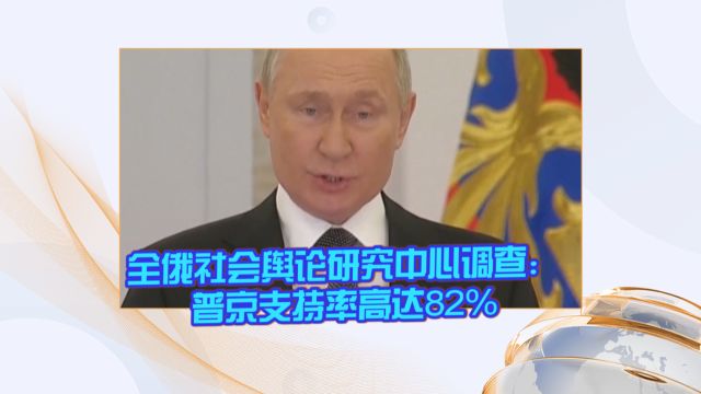 全俄社会舆论研究中心调查:普京支持率高达82%