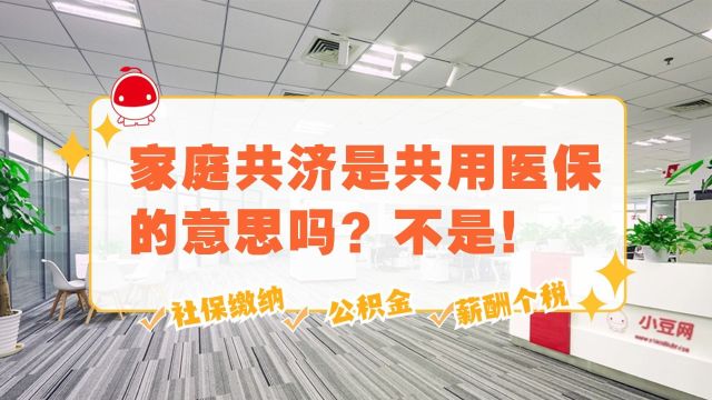 家庭共济是共用医保的意思吗?不是