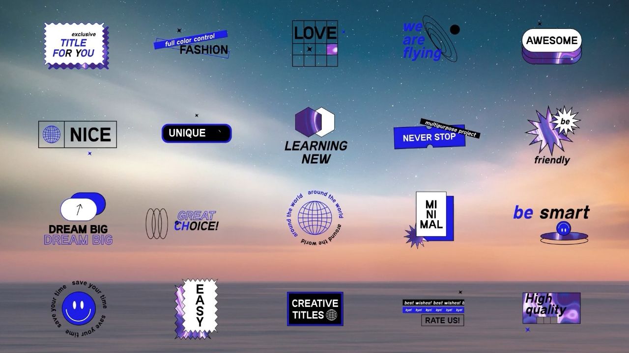 fcpx插件 20组多功能创意标题模板 徽章卡通手绘等风格样式 creative