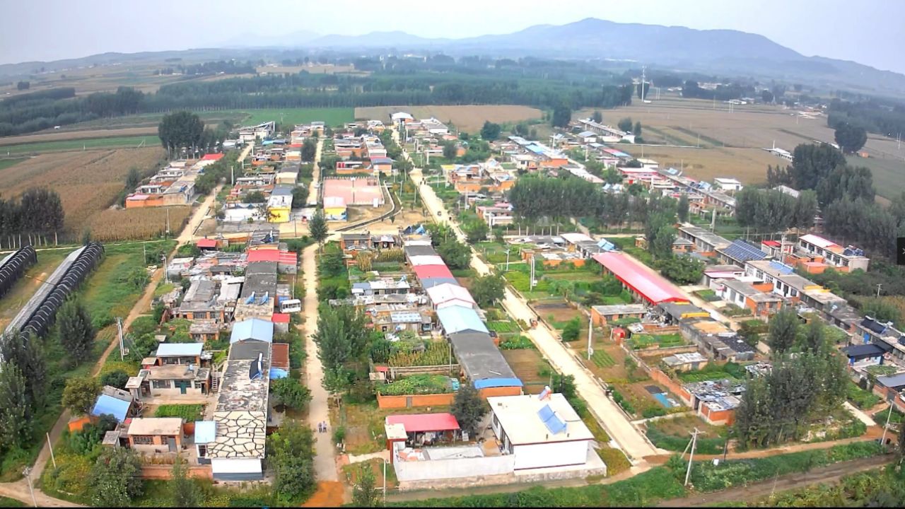 航拍故乡河北省卢龙县刘田各庄镇南石桥村怕摄于二零二三年九月四日