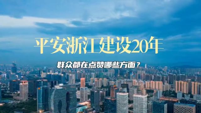 平安浙江建设20年,老百姓都在点赞哪方面?