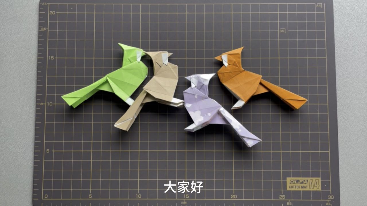 立体好看的小鸟,随便折一只小鸟#亲子手工#折纸教程