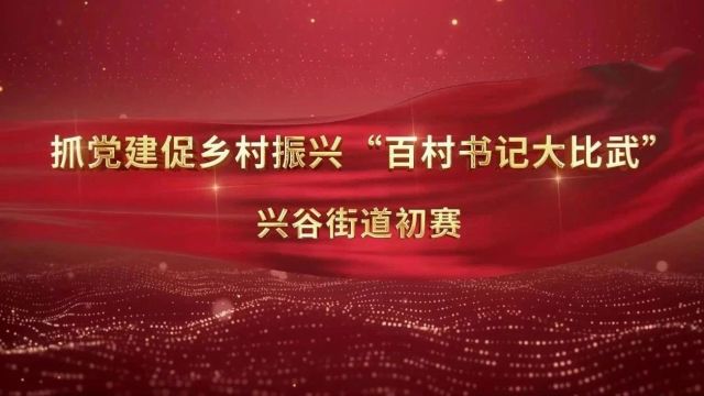 百村书记大比武:兴谷街道赛场掀热潮 书记亮剑显真章 示范交流启新思