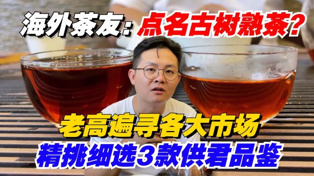 海外茶友点名古树熟茶?老高遍寻各大市场,精挑细选3款供君品鉴